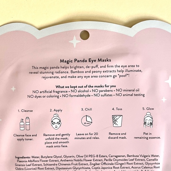 🏷️ peach slices • kawaii panda magic eye mask - Picture 10 of 11